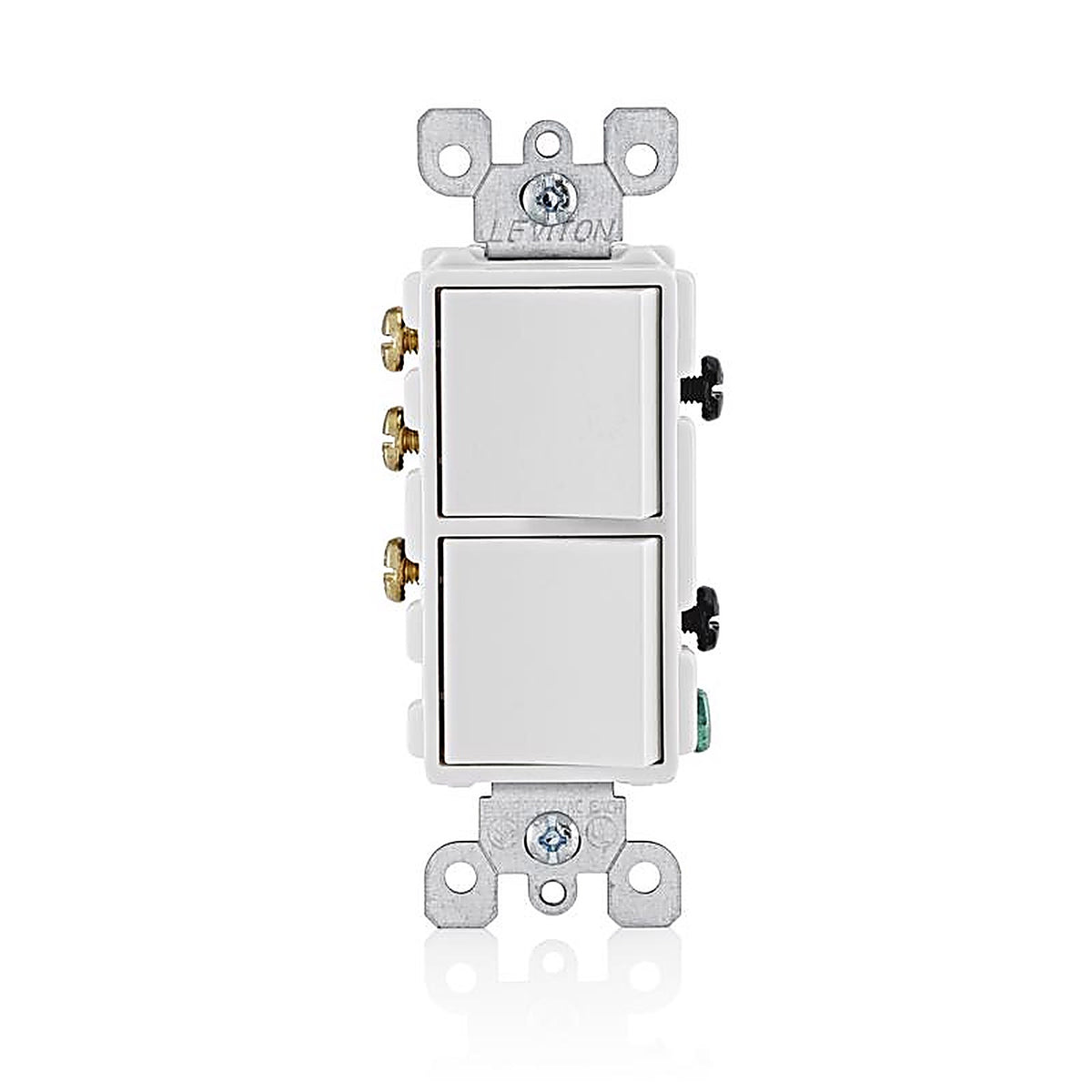 Leviton - 05641-0WS - Decora 15 Amps Single Pole 3-Way/Combination Duplex Combination Switch White 1 Pack