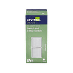 Leviton - 05641-0WS - Decora 15 Amps Single Pole 3-Way/Combination Duplex Combination Switch White 1 Pack