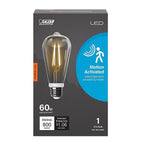 Feit Electric ST19C927CAMFILD ST19 E26 (Medium) LED Motion Activated Bulb Soft White 60 Watt Equivalence 1 pk