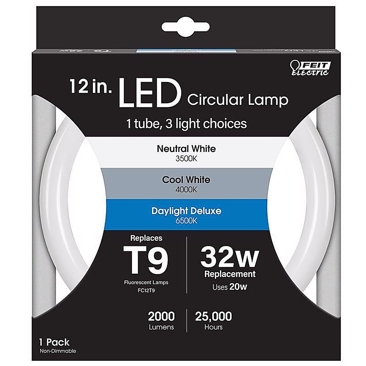 Feit Electric FC12/3CCT/LED T9 4-Pin LED Tube Light Color Changing 32 Watt Equivalence 1 pk