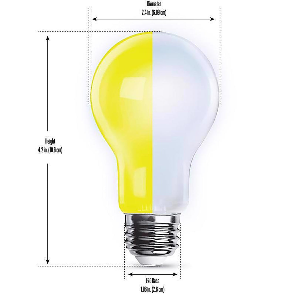 Feit - OM60BUG950LEDIR - A19 E26 (Medium) LED Bulb Yellow 60 Watt Equivalence 1 Pack