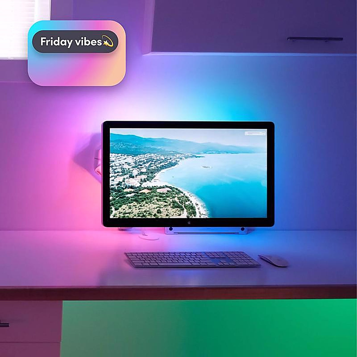 Lifx - LZ3TV1MUS - Smart Home 40 In. L Color Changing Plug-In LED Smart-Enabled Tape Light 1 Pack