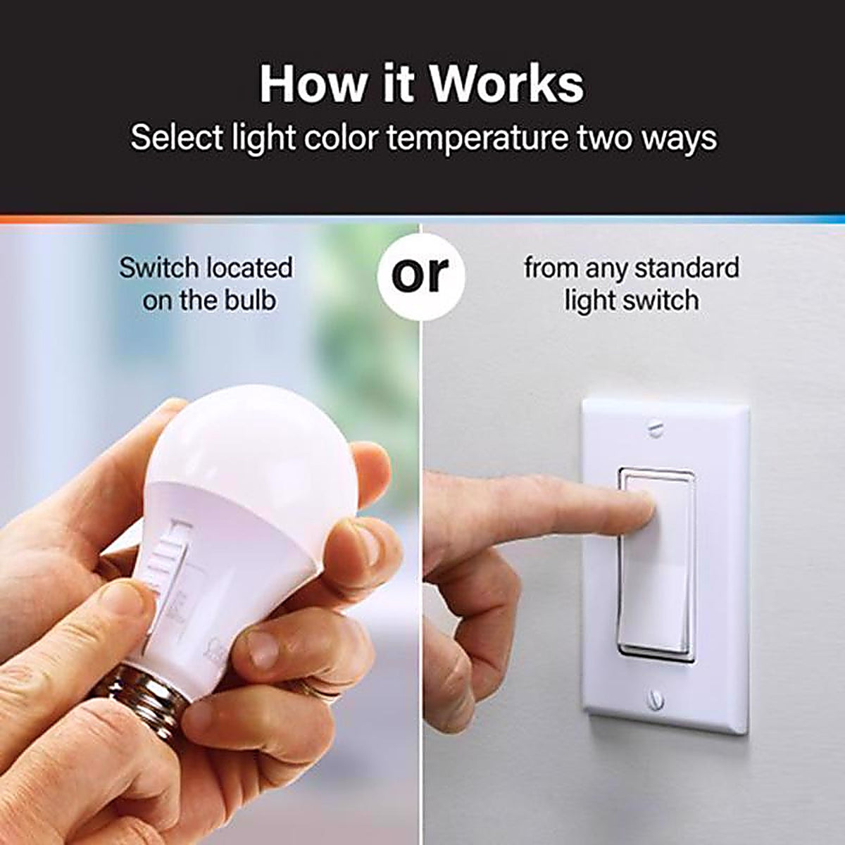 Feit - R20DM/6WYCA/2 - R20 E26 (Medium) LED Bulb Adjustable White 45 Watt Equivalence 2 Pack