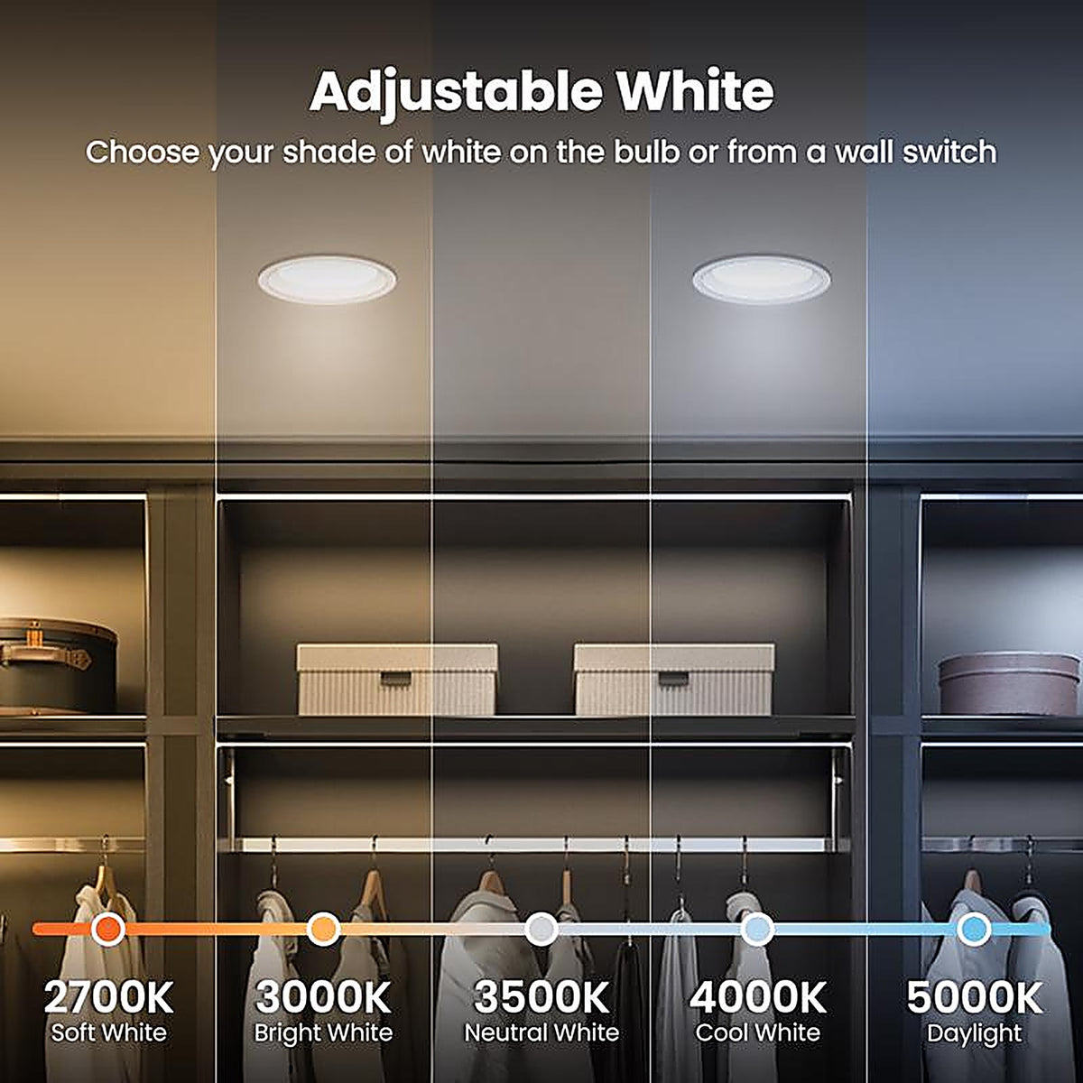 Feit - PAR30DM/6WYCA/2 - Enhance Par30 E26 (Medium) LED Bulb Adjustable White 75 Watt Equivalence 2 Pack