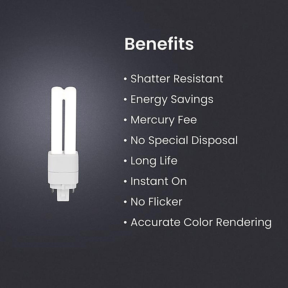 Feit Electric BPPLD13841LED PL G24Q-1 4 Pin LED Light Bulb Cool White 13 Watt Equivalence 1 pk
