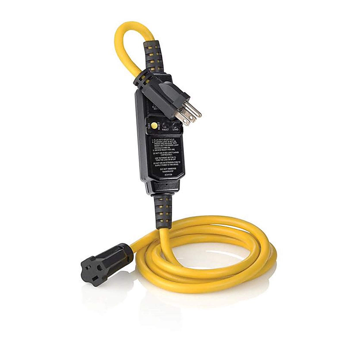Leviton - GSCA1-06C - Outdoor 6 Ft. L Black/Yellow Extension Cord 14/3 Sjtw