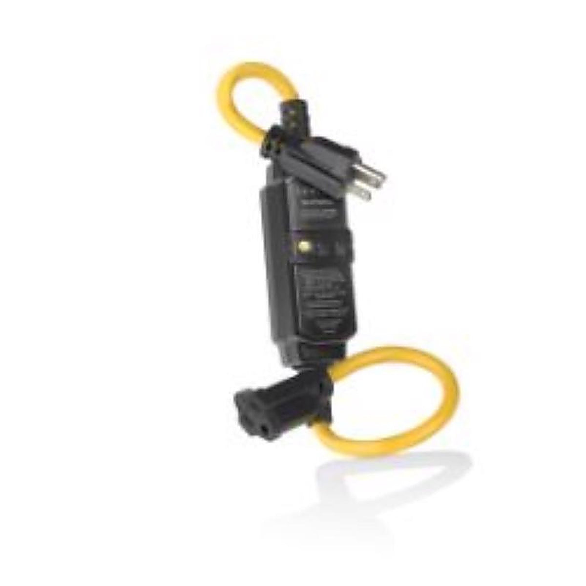 Leviton - GSCA1-02C - Indoor or Outdoor 2 Ft. L Black Gfci Extension Cord 14/3 Sjtw