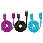 Getpower - GP-PCPD-USBC - Assorted Flat USB Charge/Sync Cable for Universal 4 Ft. L