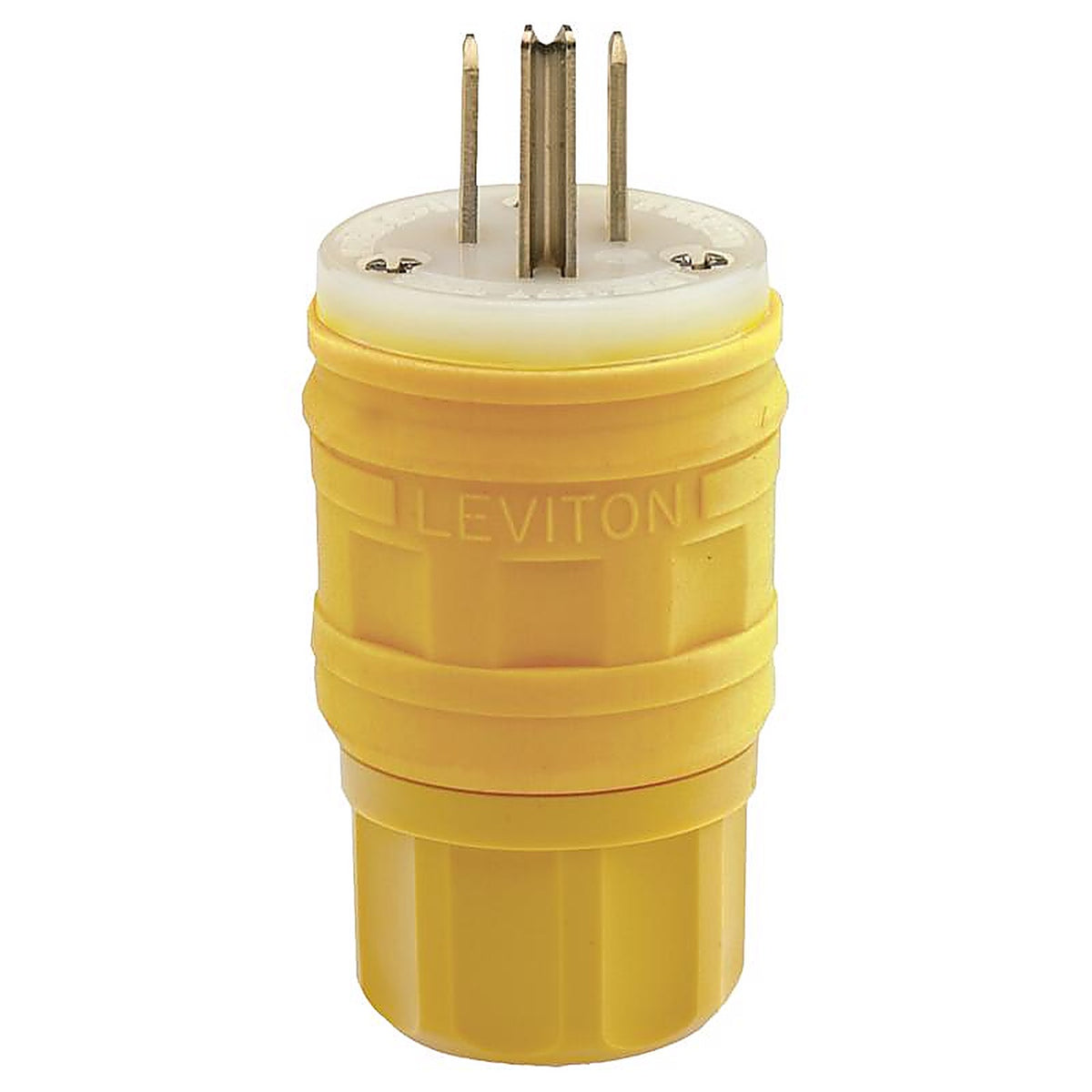 Leviton - 14W47-000 - Industrial Nylon Straight Blade Plug 5-15P 18-10 AWG 2 Pole 3 Wire
