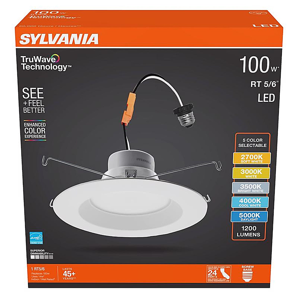 Sylvania - 62387 - Truwave White LED Retrofit Recessed Lighting 14 W