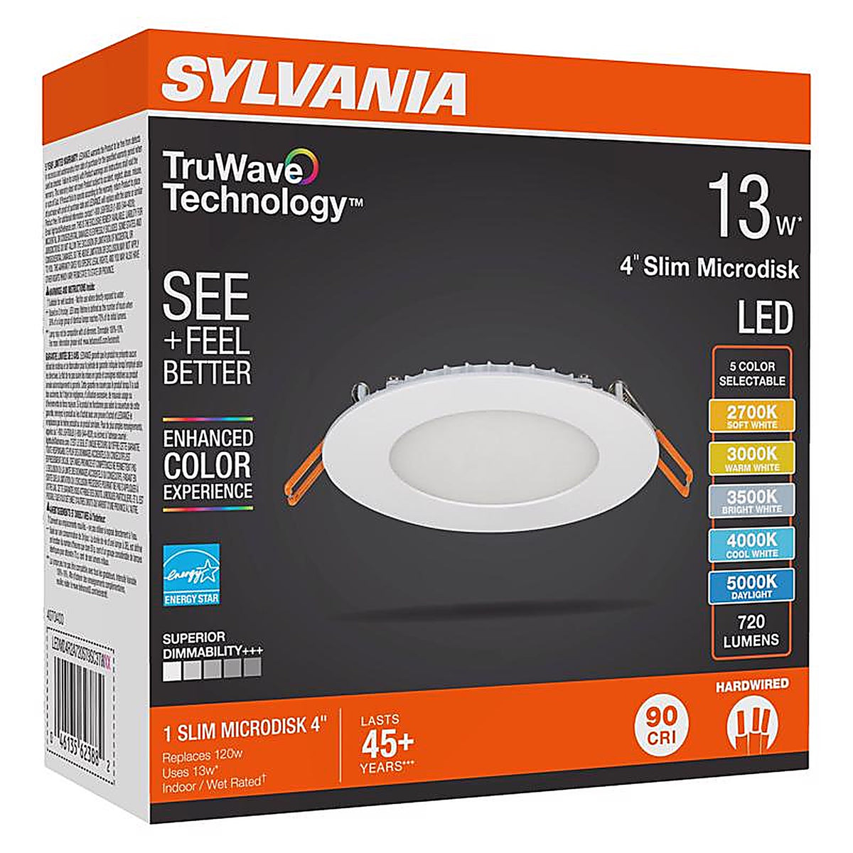 Sylvania - 62388 - Truwave White LED Canless Recessed Downlight 13 W