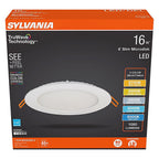 Sylvania - 62389 - Truwave White Disklight Retrofit Kit In. W LED Canless Recessed Downlight 16 W