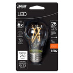 Feit - BPA1525927CAFIL - A15 E26 (Medium) Filament LED Bulb Soft White 25 Watt Equivalence 1 Pack