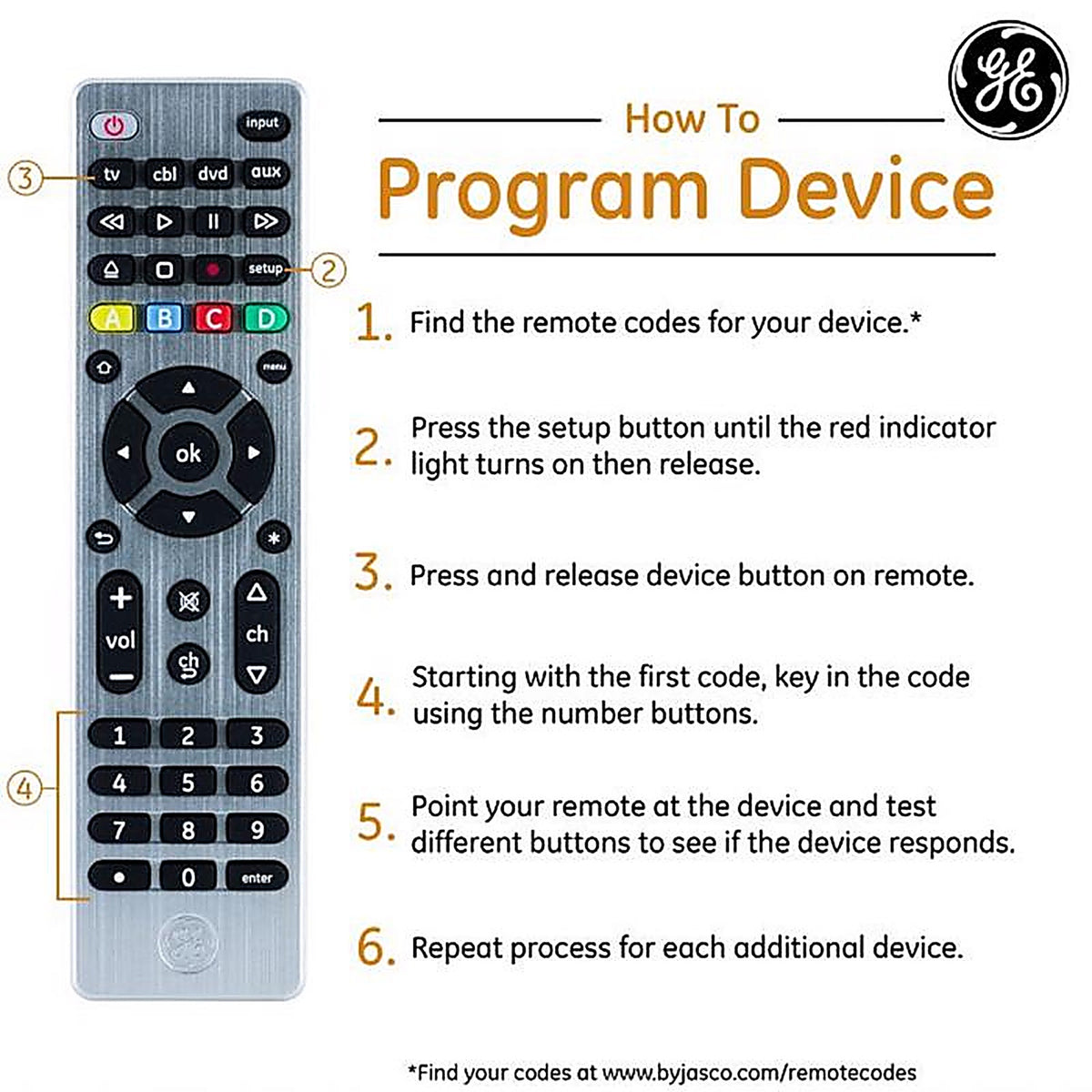 Jasco - 33709 - Ge Universal Remote Control
