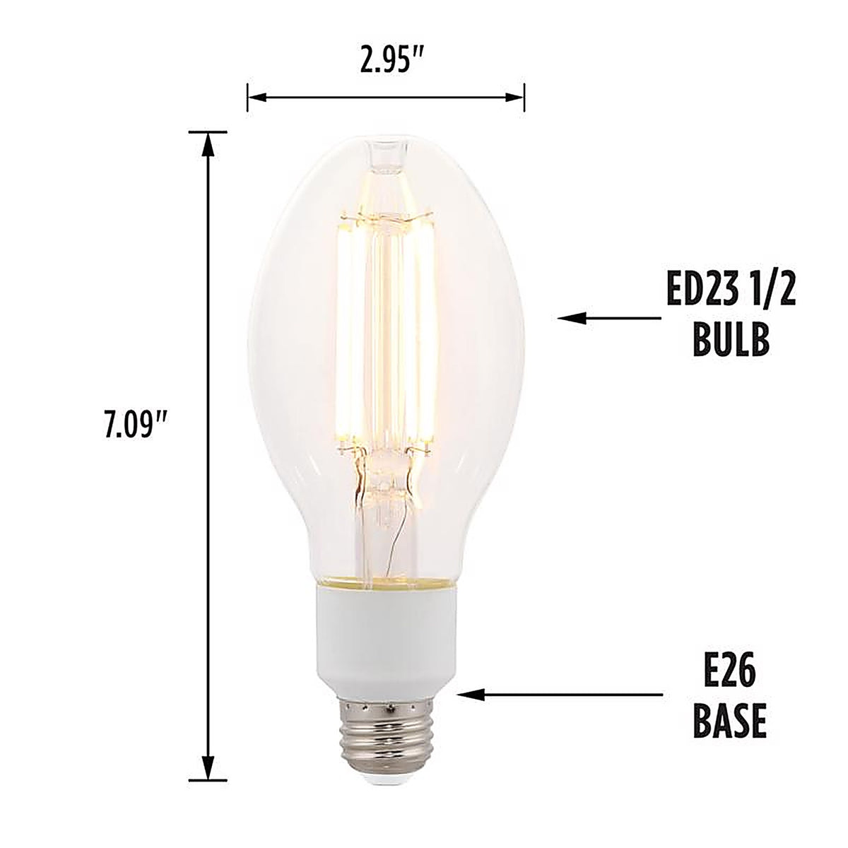 Westinghouse - 5248000 - Ed23.5 E26 (Medium) Filament LED Bulb Warm White 125 Watt Equivalence 1 Pack
