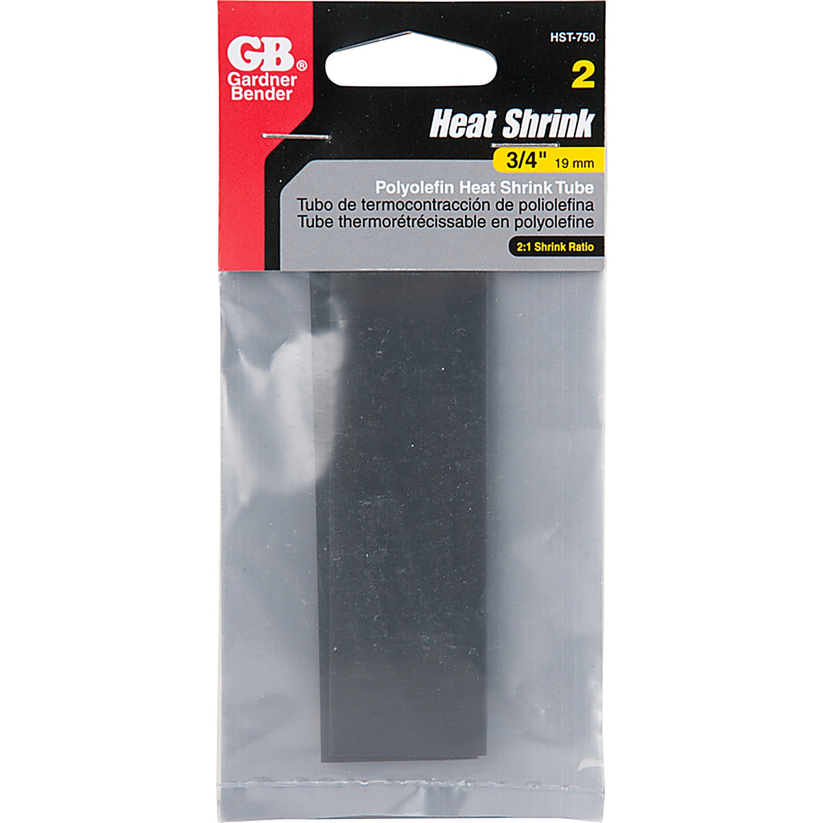 Gardner Bender HST-750 3/4 in. Dia. Heat Shrink Tubing Black 2/Pack