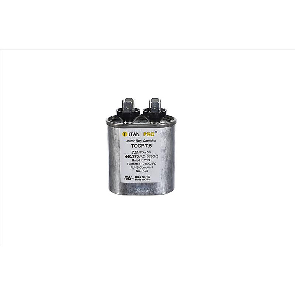 Titan Pro - TOCF7.5 - 7.5 MFD 440 V Oval Run Capacitor