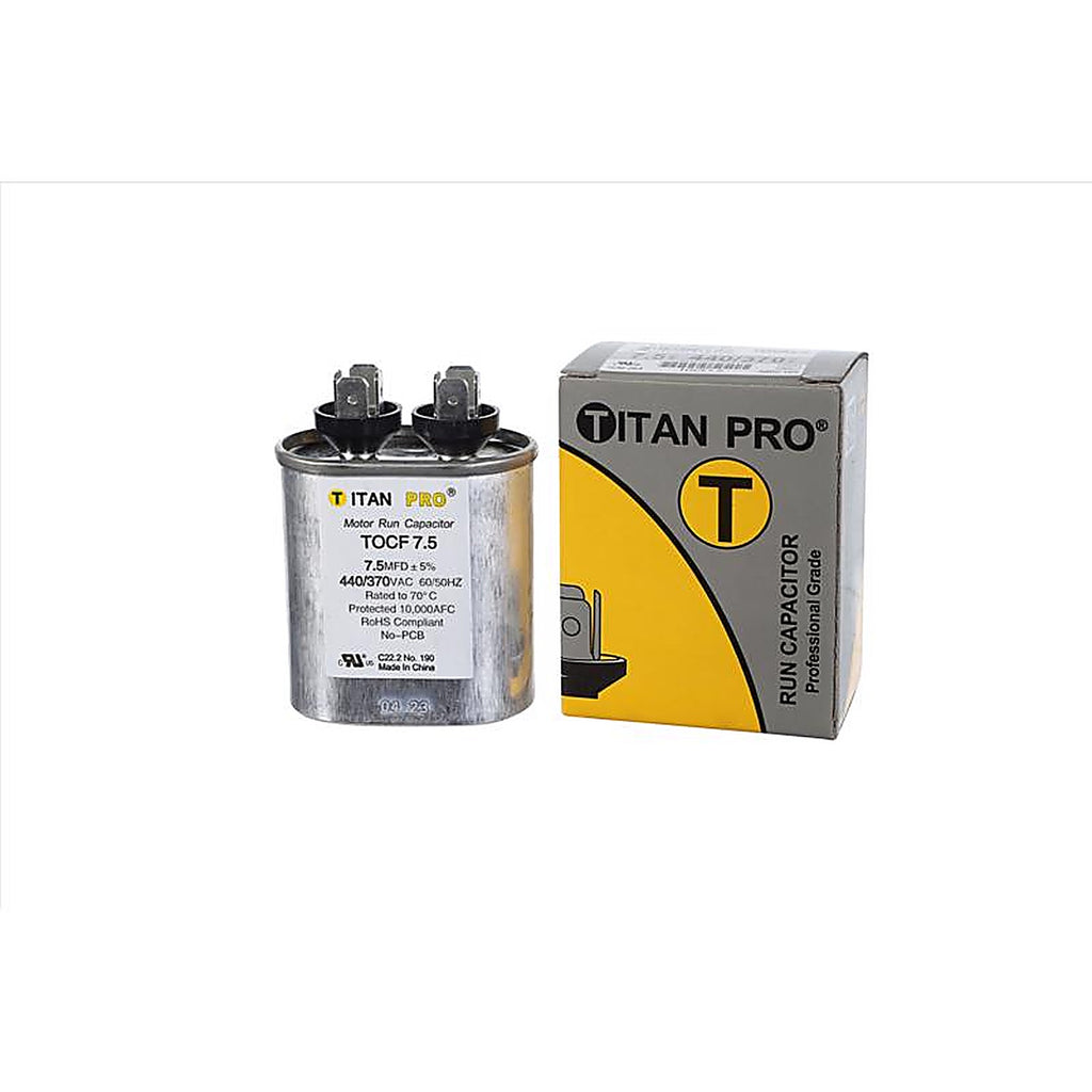 Titan Pro - TOCF7.5 - 7.5 MFD 440 V Oval Run Capacitor