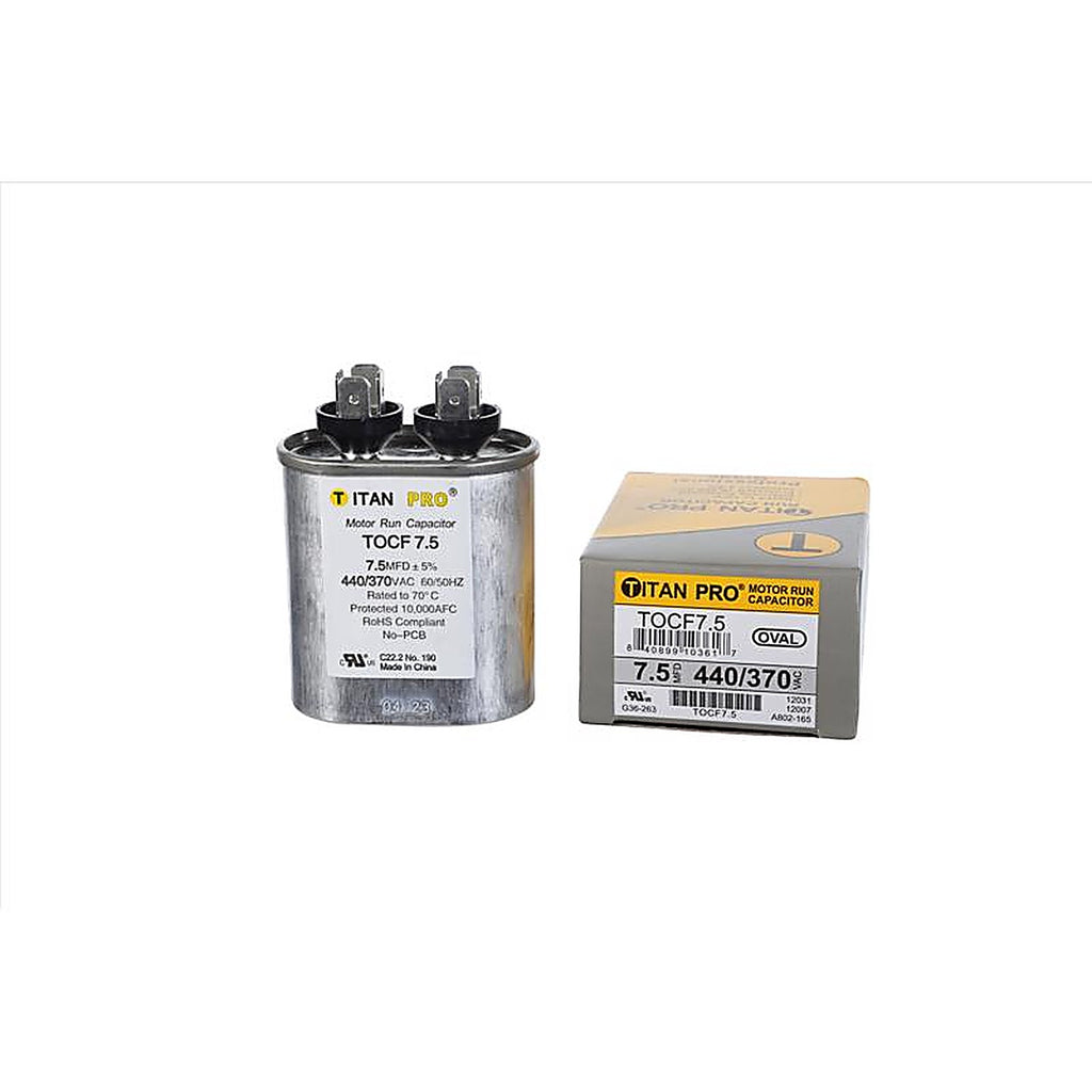 Titan Pro - TOCF7.5 - 7.5 MFD 440 V Oval Run Capacitor