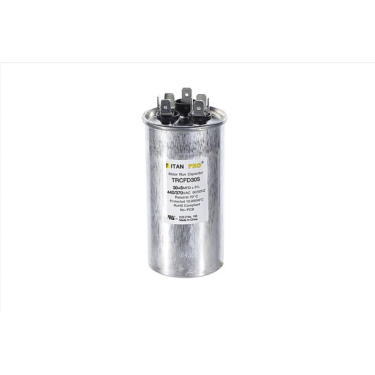 Titan Pro - TRCFD305 - 30+5 MFD 440 V Round Run Capacitor