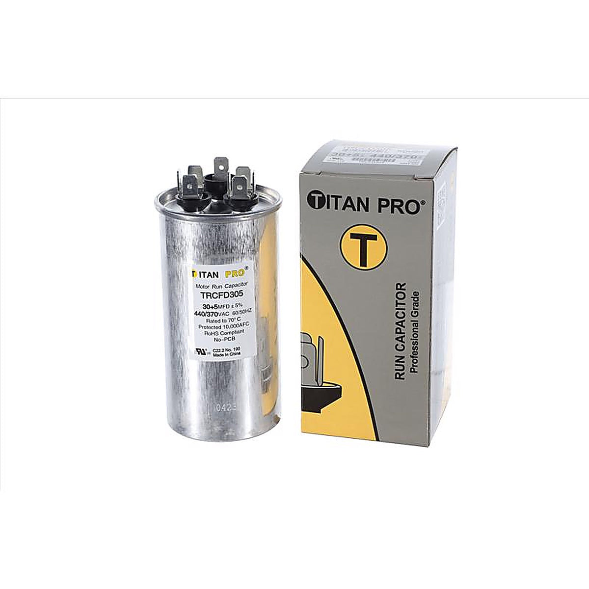 Titan Pro - TRCFD305 - 30+5 MFD 440 V Round Run Capacitor