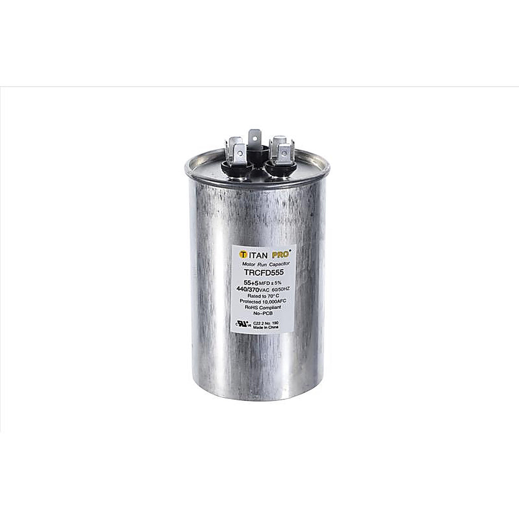 Titan Pro - TRCFD555 - 55+5 MFD 440 V Round Run Capacitor