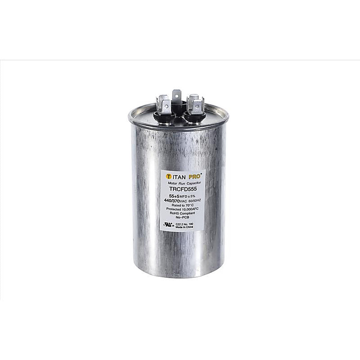 Titan Pro - TRCFD555 - 55+5 MFD 440 V Round Run Capacitor