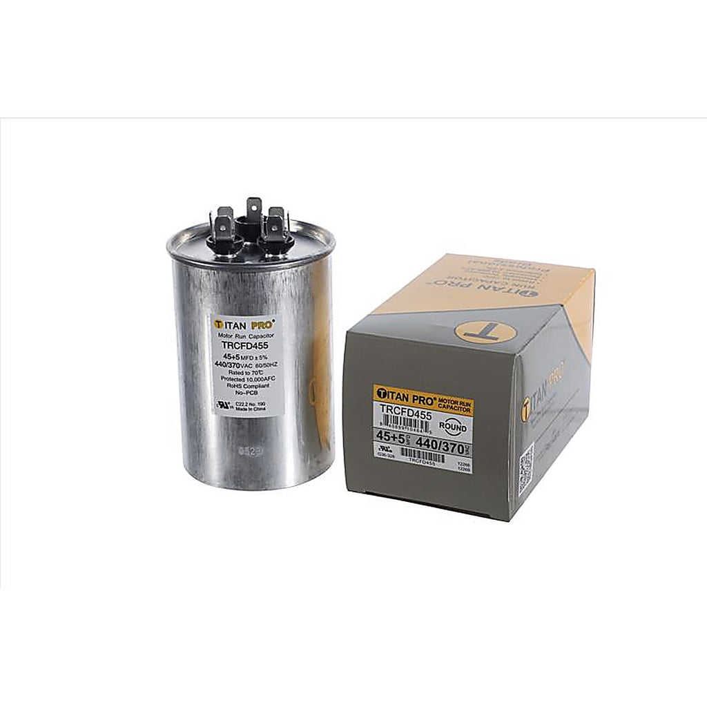 Titan Pro - TRCFD455 - 45+5 MFD 440 V Round Run Capacitor