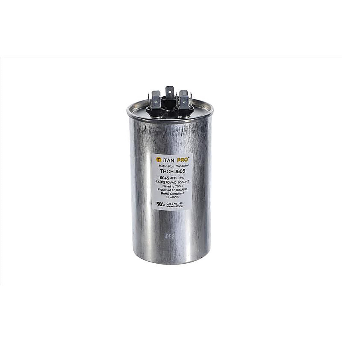 Titan Pro - TRCFD605 - 60+5 MFD 440 V Round Run Capacitor