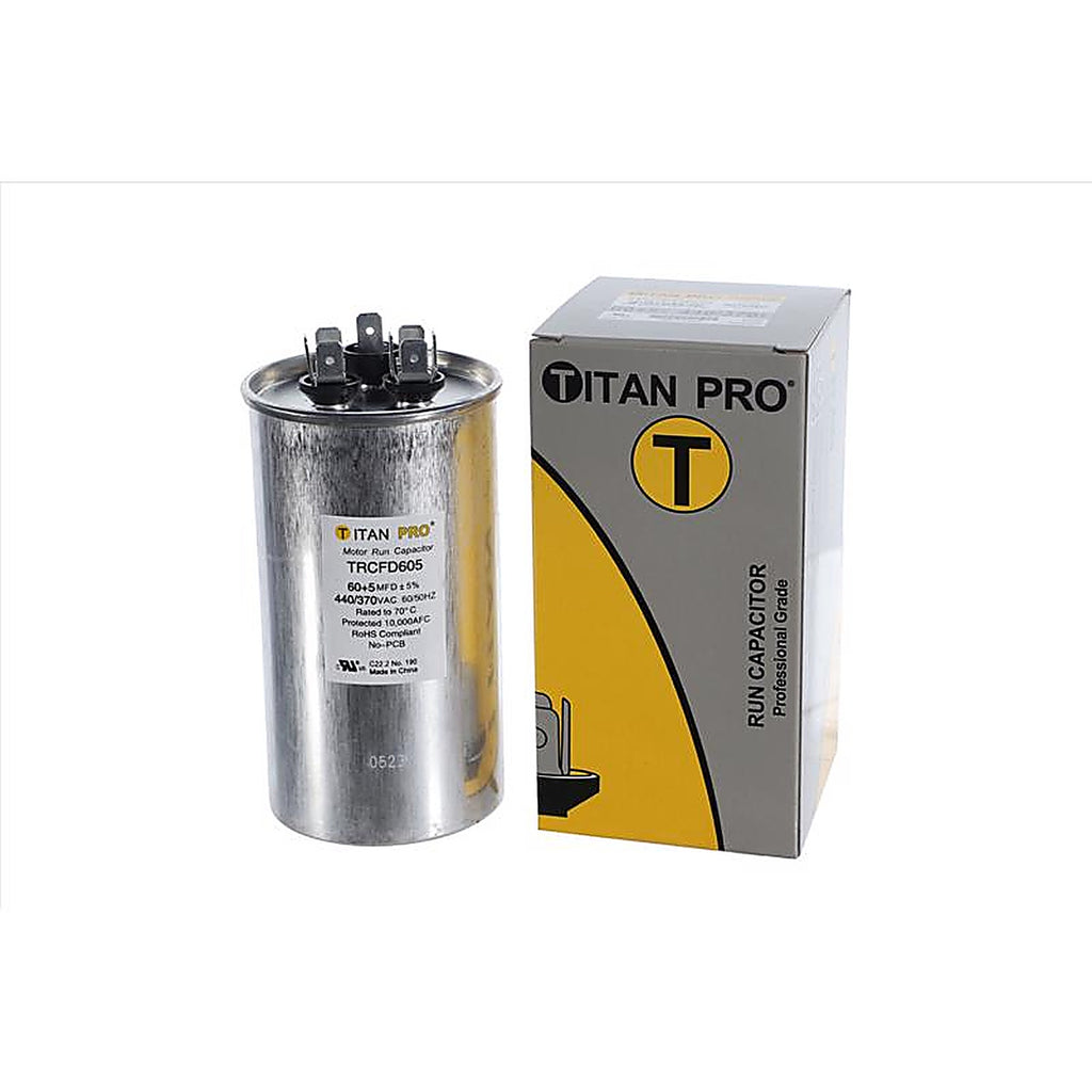 Titan Pro - TRCFD605 - 60+5 MFD 440 V Round Run Capacitor