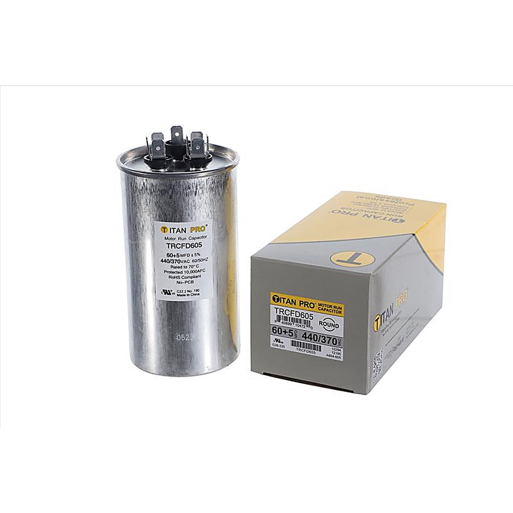 Titan Pro - TRCFD605 - 60+5 MFD 440 V Round Run Capacitor