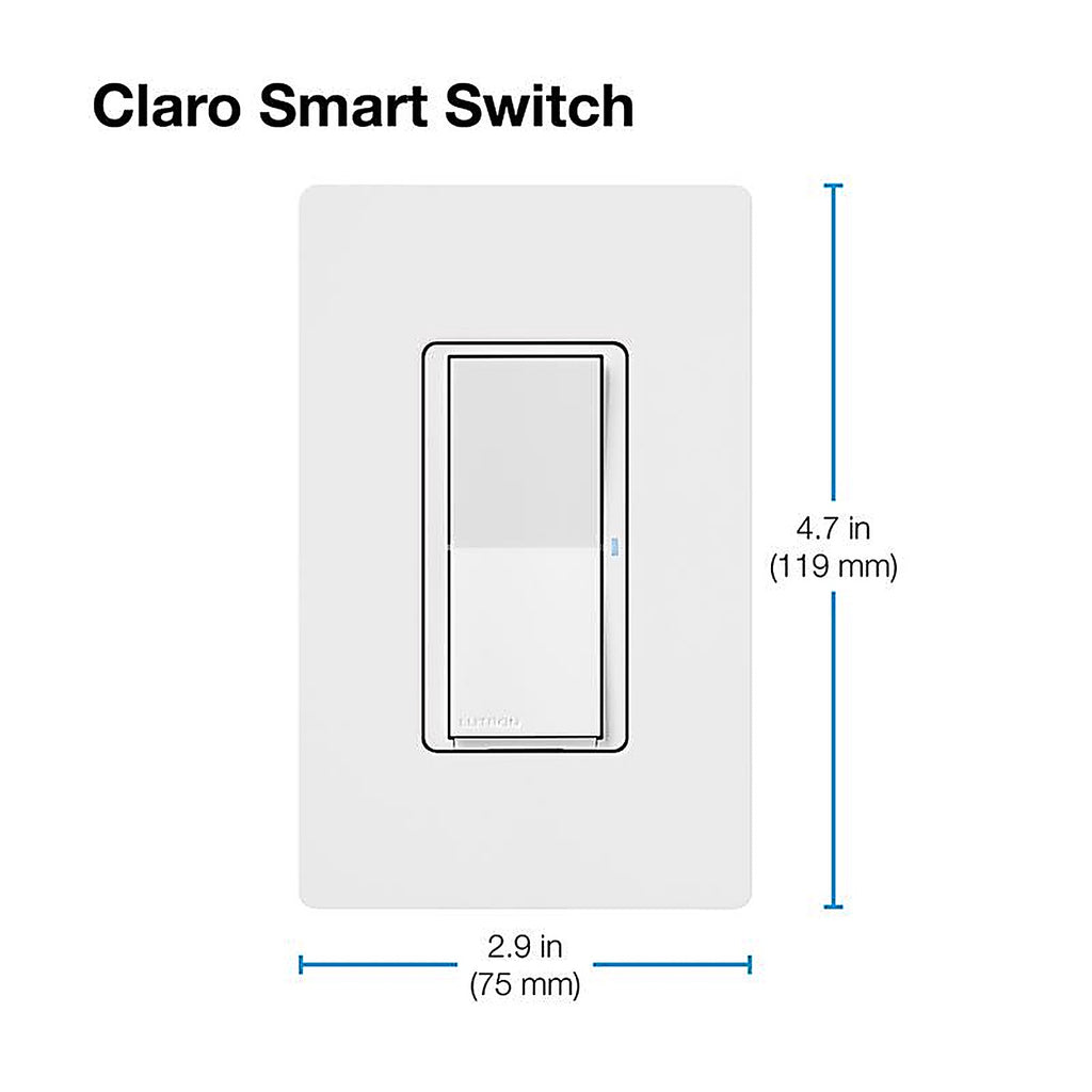 Lutron - DVRF-5NS-WH-R - Caseta 5 Amps Single Pole Smart Smart-Enabled Rocker Switch White 1 Pack