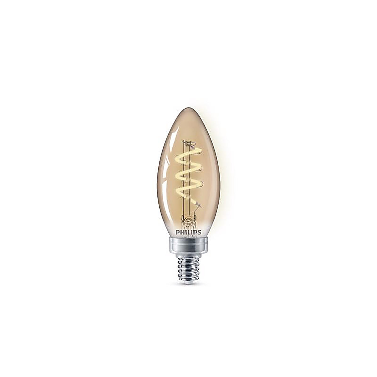 Philips - 565804 - B11 E12 (Candelabra) LED Bulb Amber 25 Watt Equivalence 2 Pack