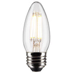 Satco - S21837 - B11 E26 (Medium) Filament LED Bulb Warm White 60 Watt Equivalence 2 Pack