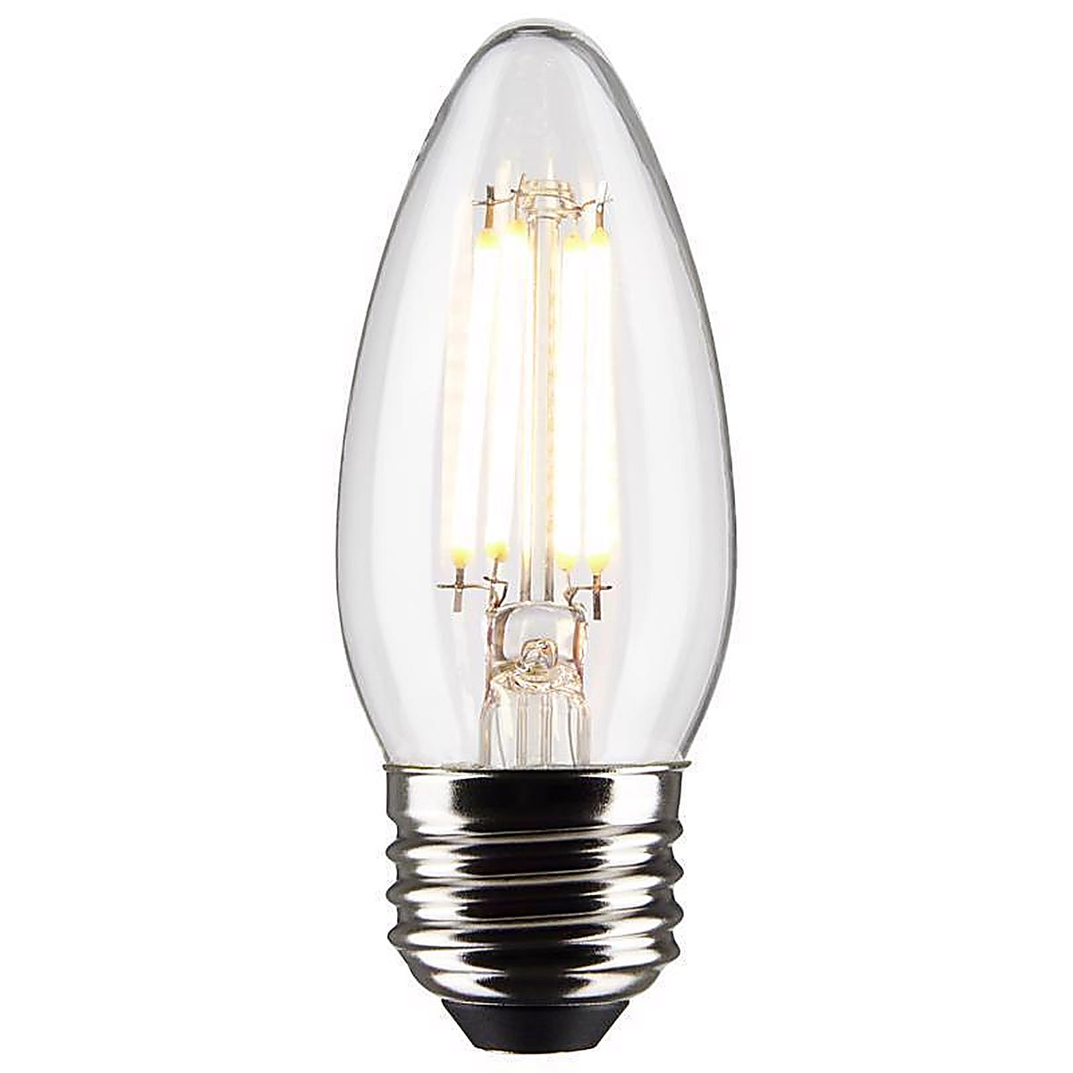 Satco - S21837 - B11 E26 (Medium) Filament LED Bulb Warm White 60 Watt Equivalence 2 Pack