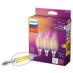 Philips - 566687 - Ba11 E12 (Candelabra) LED Bulb Soft White 60 Watt Equivalence 3 Pack