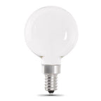 Feit - BPG1660W927CAF2 - G16.5 E12 (Candelabra) LED Bulb Soft White 60 Watt Equivalence 2 Pack