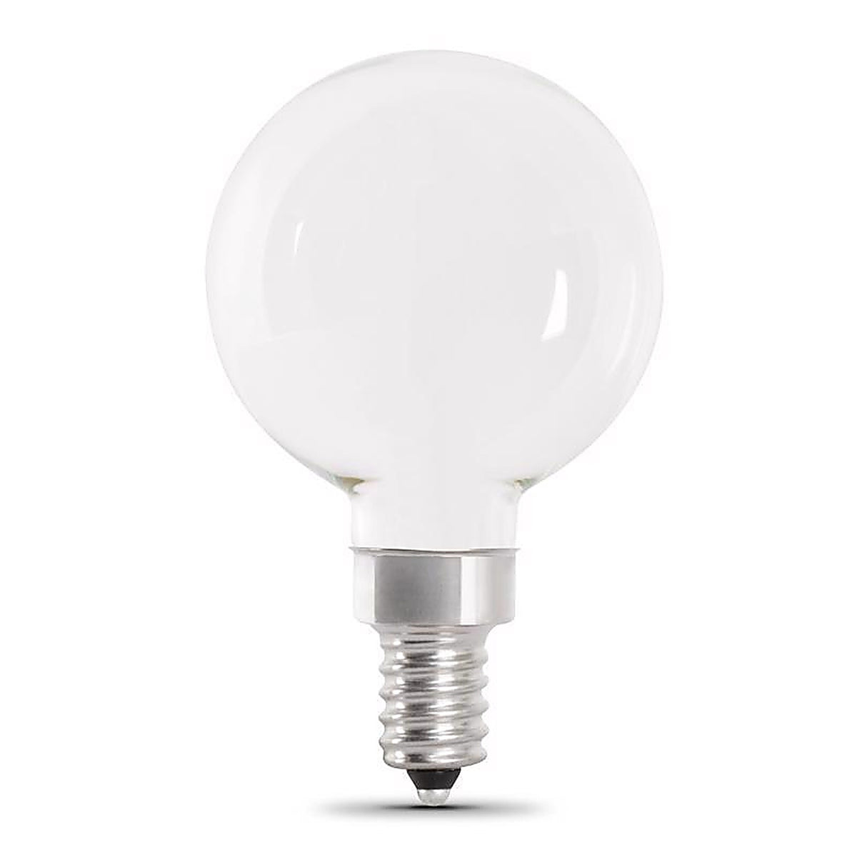 Feit - BPG1660W927CAF2 - G16.5 E12 (Candelabra) LED Bulb Soft White 60 Watt Equivalence 2 Pack