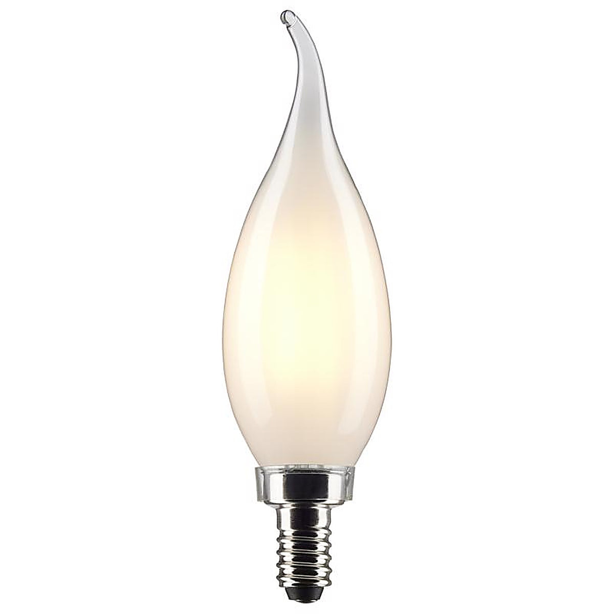 Satco - S21300 - Ca10 (Flame Tip) E12 (Candelabra) Filament LED Bulb Warm White 40 Watt Equivalence 1 Pack