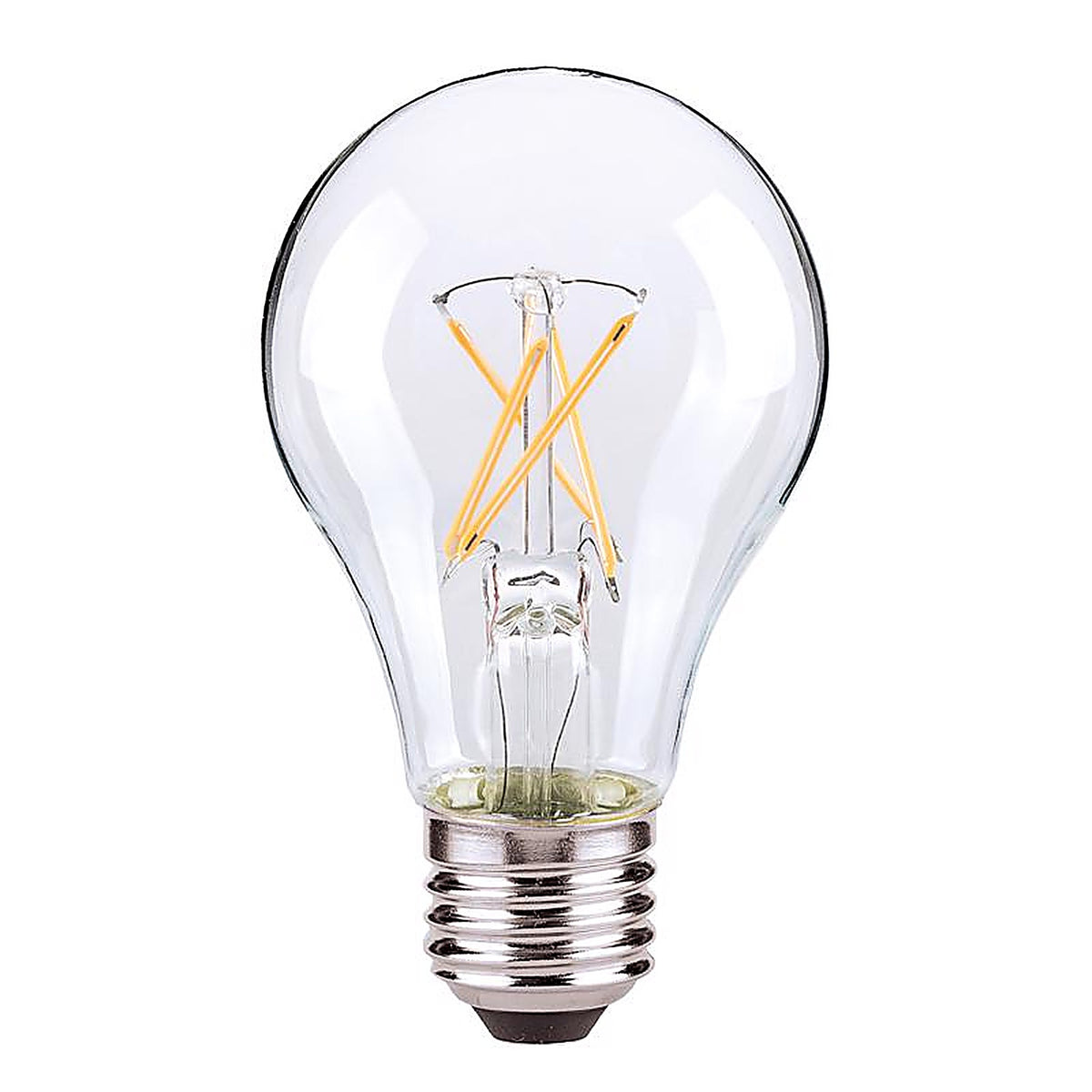 Satco - S12460 - A19 E26 (Medium) Filament LED Bulb Warm White 40 Watt Equivalence 4 Pack