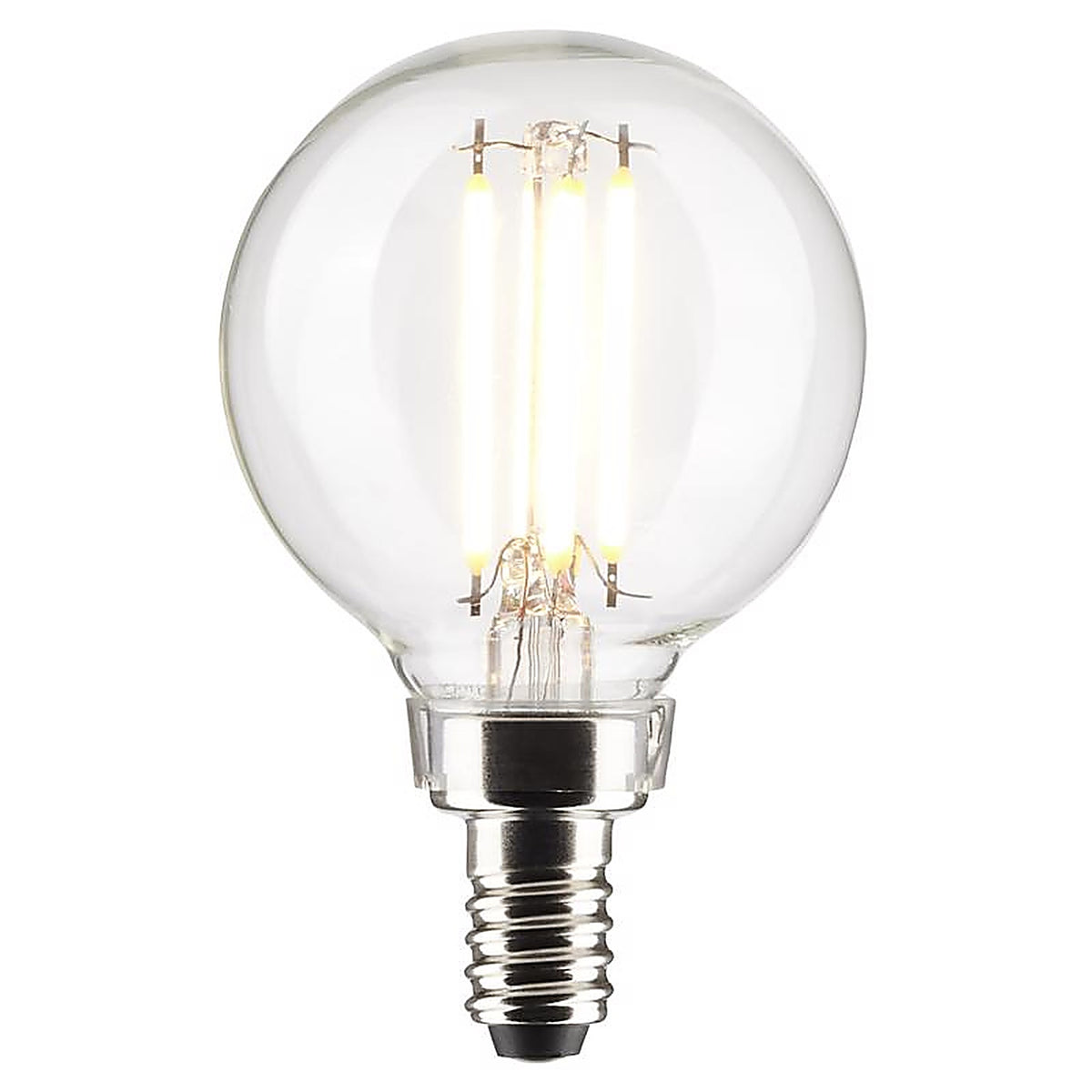 Satco - S21813 - G16.5 E12 (Candelabra) Filament LED Bulb Warm White 60 Watt Equivalence 2 Pack
