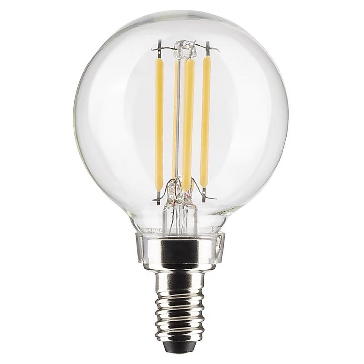 Satco - S21814 - G16.5 E12 (Candelabra) Filament LED Bulb Warm White 60 Watt Equivalence 2 Pack