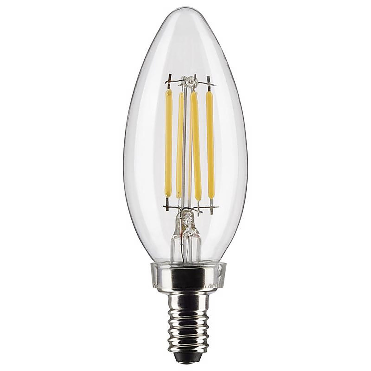 Satco - S21820 - B11 E12 (Candelabra) Filament LED Bulb Soft White 40 Watt Equivalence 2 Pack