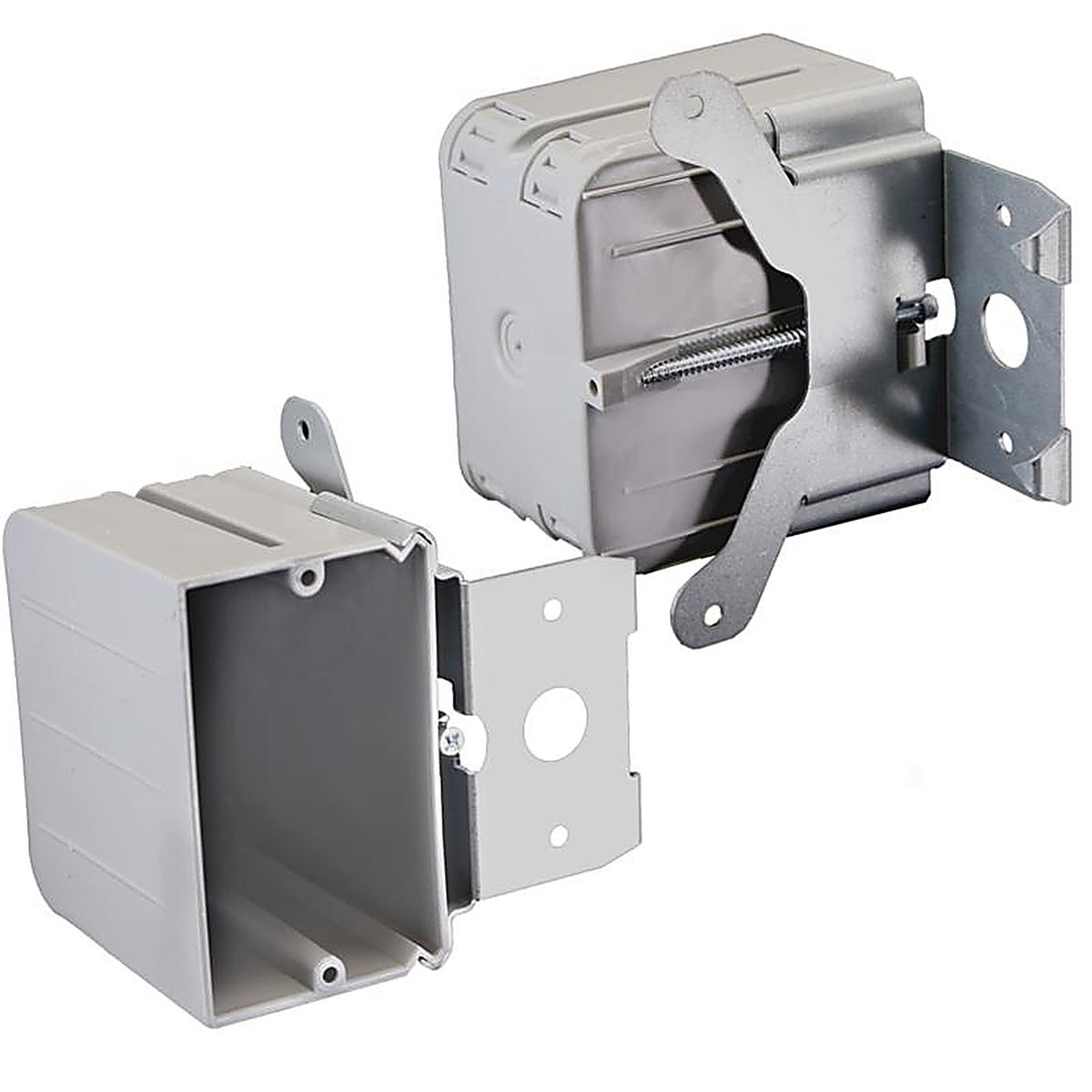 Cantex - EZ21SBZ-ADJ - Ez Box New Work 21 CU in Rectangle PVC 1 Gang Outlet Box Gray