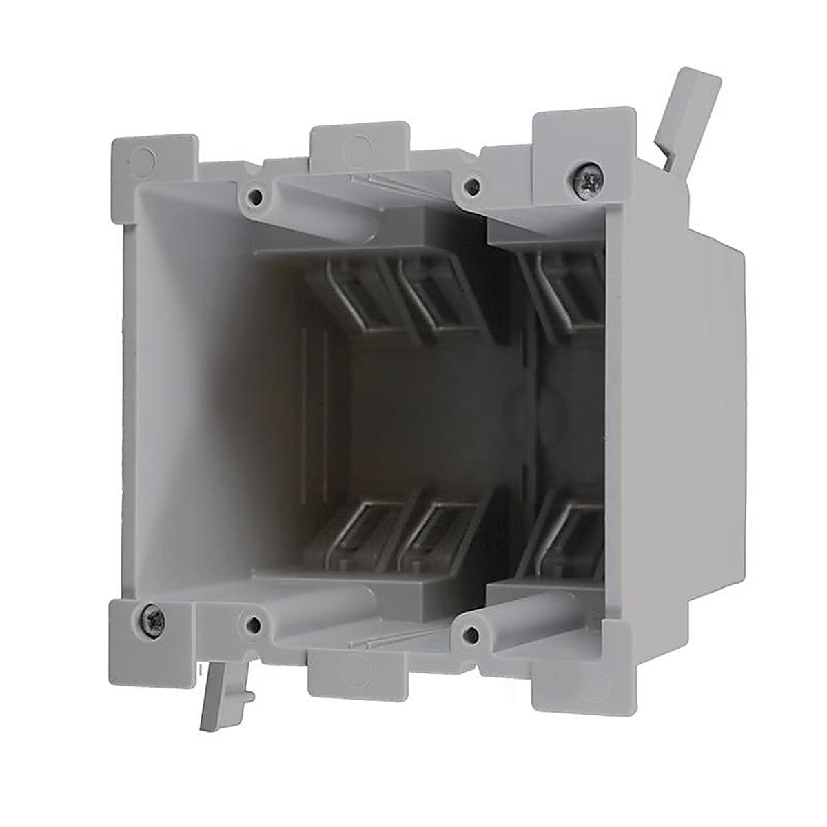 Cantex - EZ34DO-HW - Ez Box Old Work 34 CU in Rectangle PVC 2 Gang Outlet Box Gray