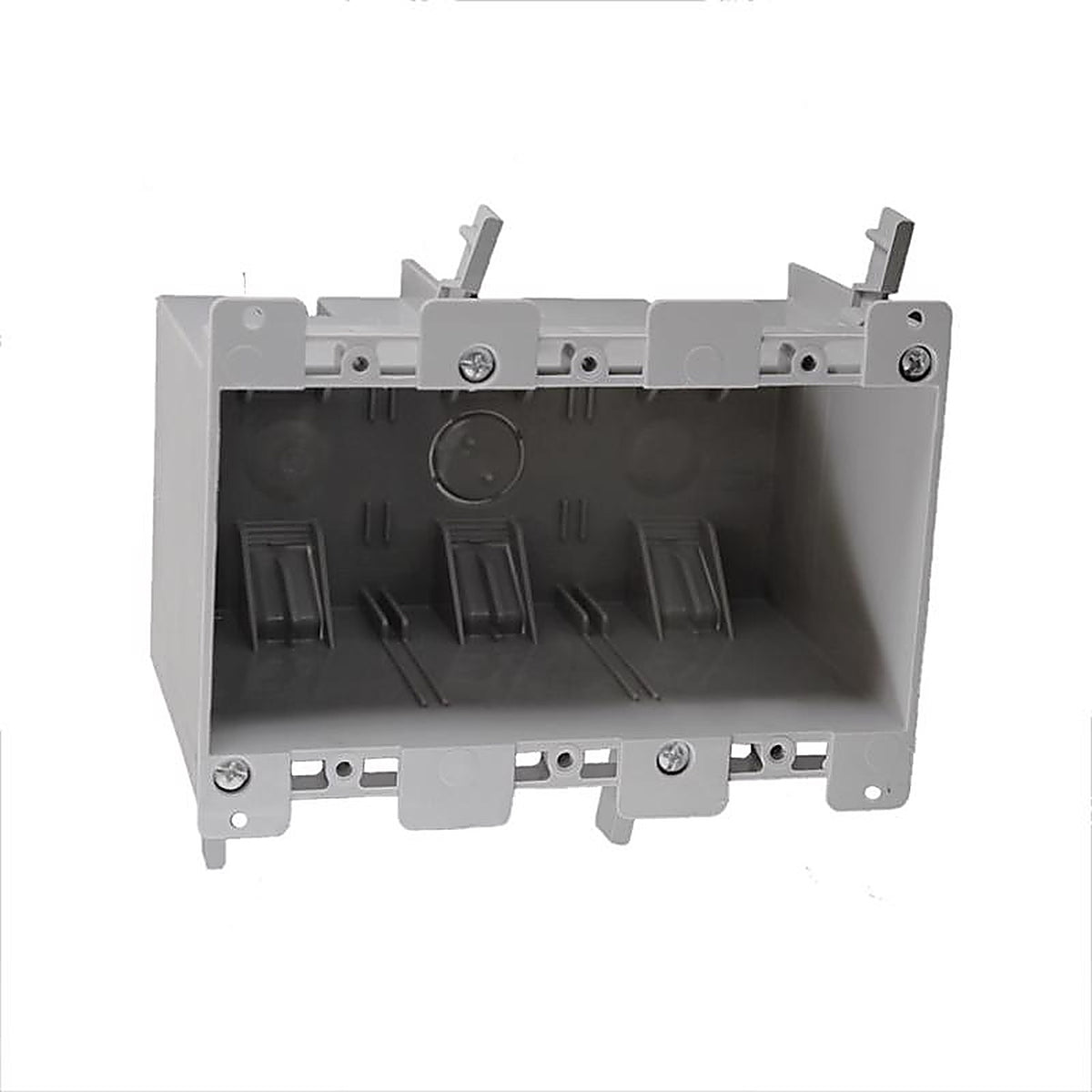 Cantex - EZ55TO - Ez Box Old Work 55 CU in Rectangle PVC 3 Gang Outlet Box Gray