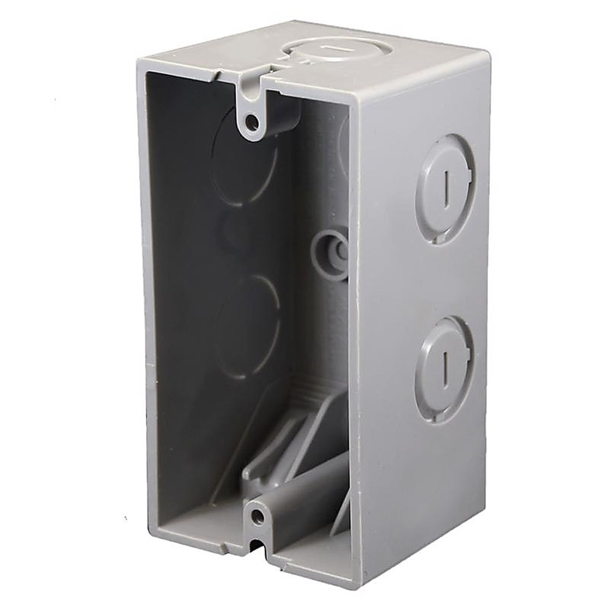 Cantex - EZ12SO - Ez Box New Work 12 CU in Rectangle Thermoplastic 1 Gang Utility Handy Box Gray