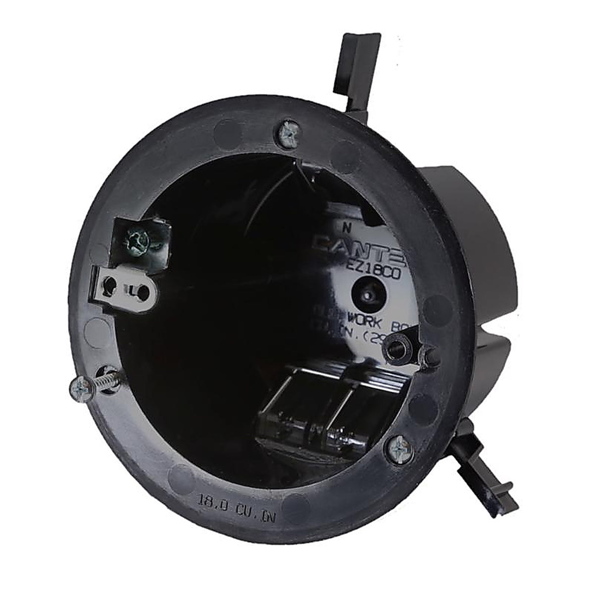 Cantex - EZ18COG - Ez Box Old Work 18 CU in Round Polycarbonate Ceiling Box Black