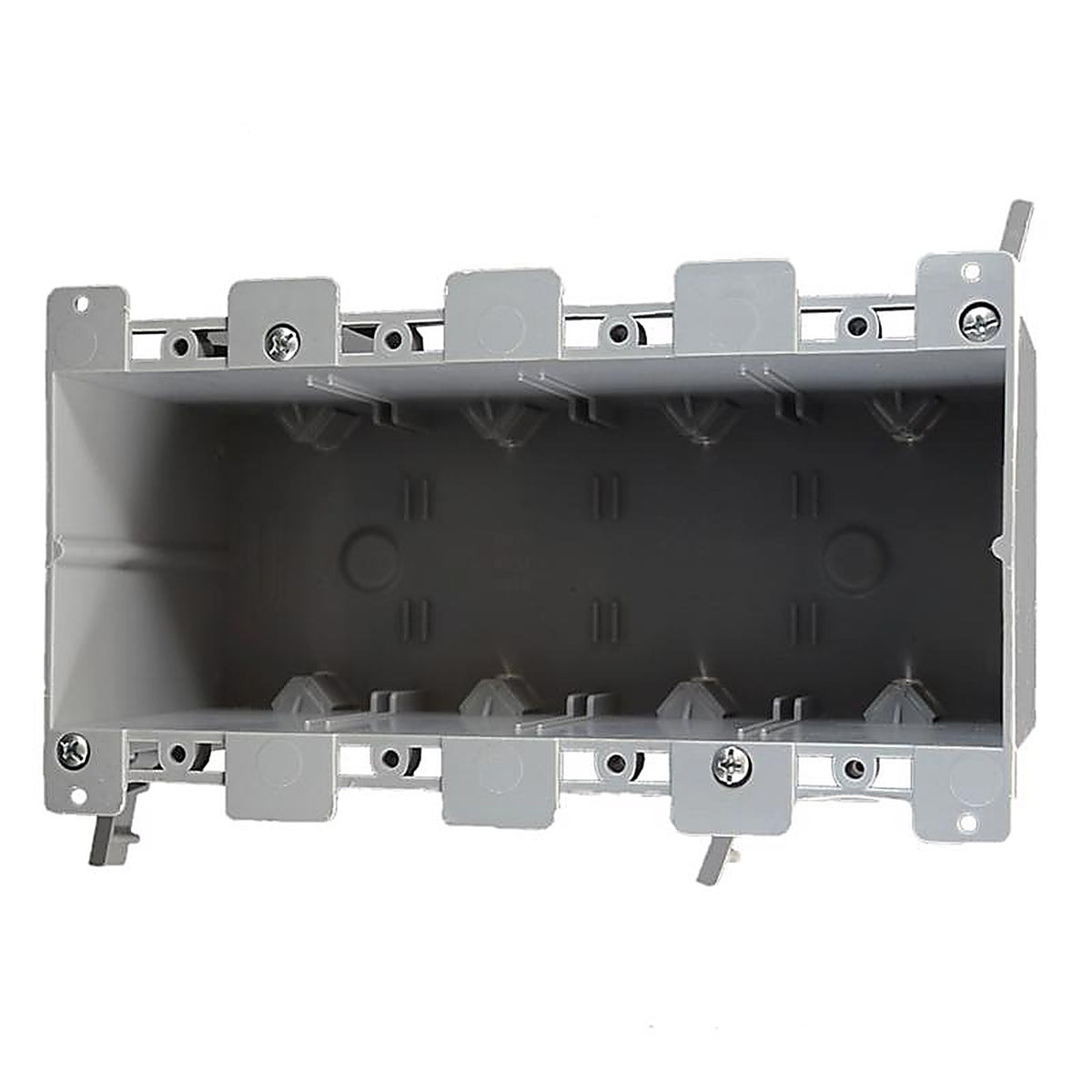 Cantex - EZ68QO - Ez Box Old Work 68 CU in Rectangle PVC 4 Gang Outlet Box Gray