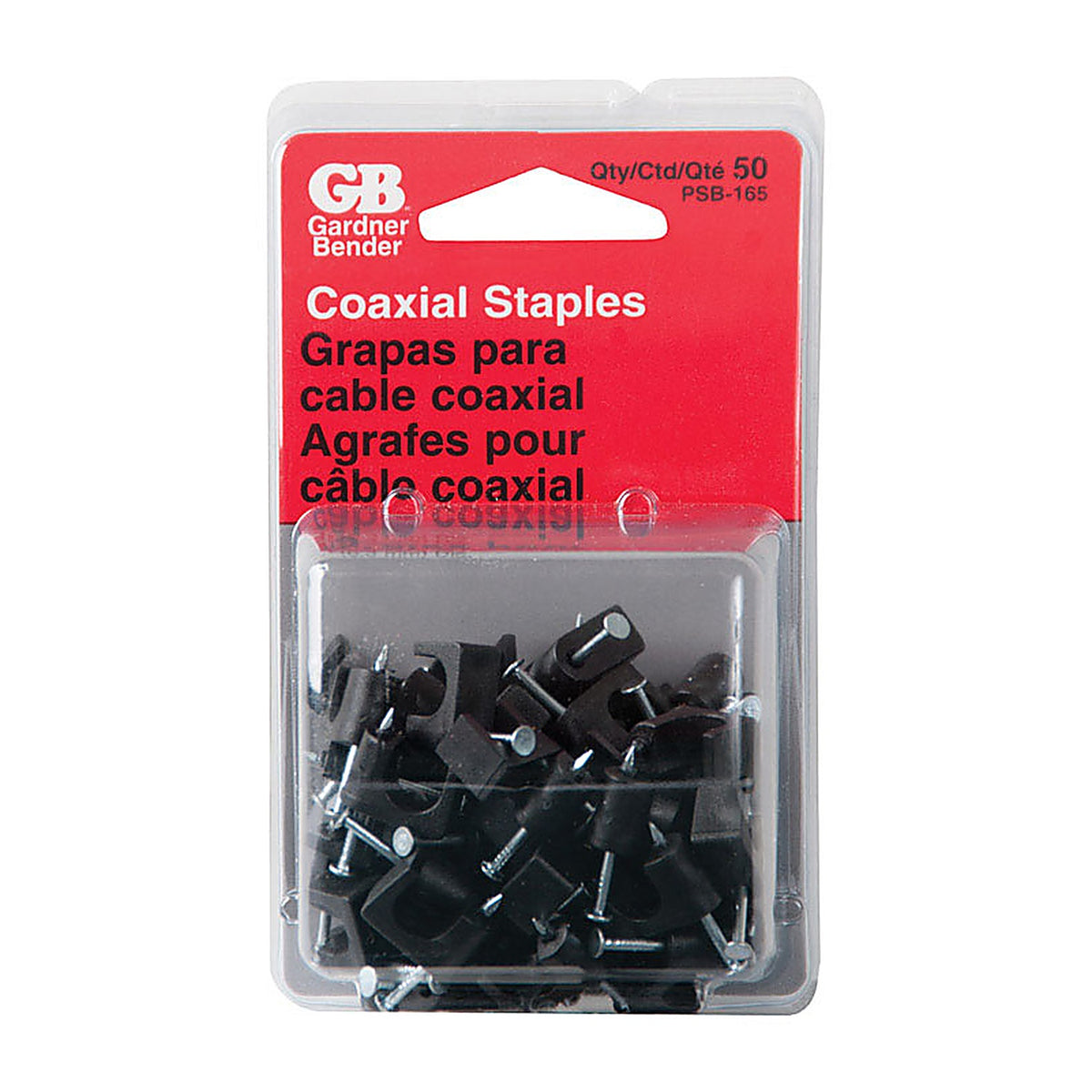 Gardner Bender PSB-165 1/4 in. W Plastic Insulated Coaxial Staple 50/Pack